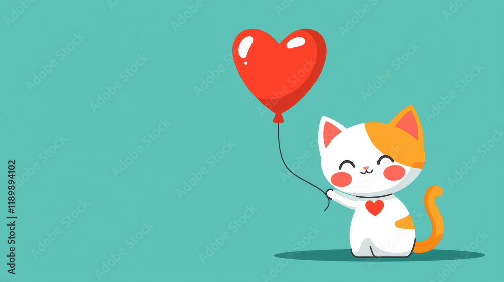 Cat heart, A playful kitten chases a floating object in this high-fidelity image, perfect for adding charm to creative projects or marketing materials. Cat heart, A playful kitten chases a floating object in this high-fidelity image, perfect for adding charm to creative projects or marketing materials.