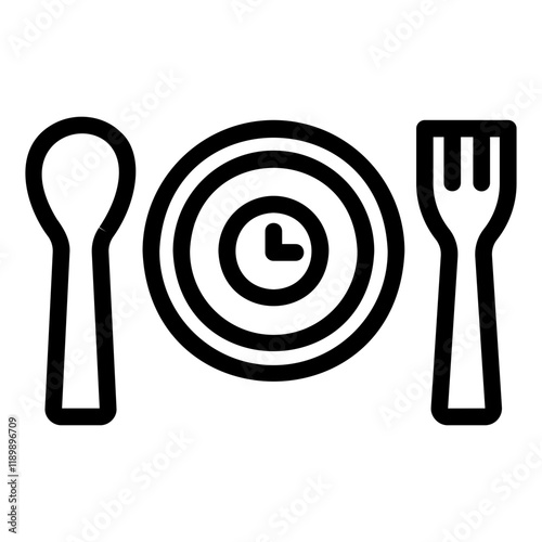fasting Line Icon