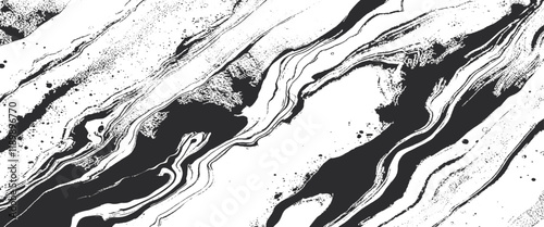 Vector natural white and black marble stone texture with overlay grunge background texture.