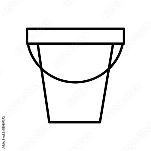 water bucket line icon