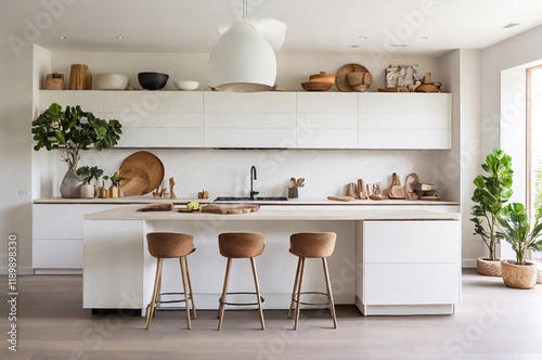 Kitchen Island with whitebackground