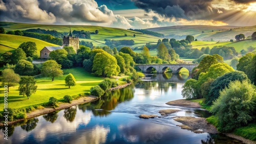 Enchanting Double Exposure Photography of Middleton Teesdale UK: Captivating Landscapes, Nature, and Heritage Blending Together in Stunning Visual Harmony photo