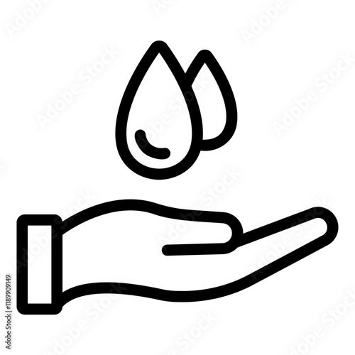 water drop Line Icon