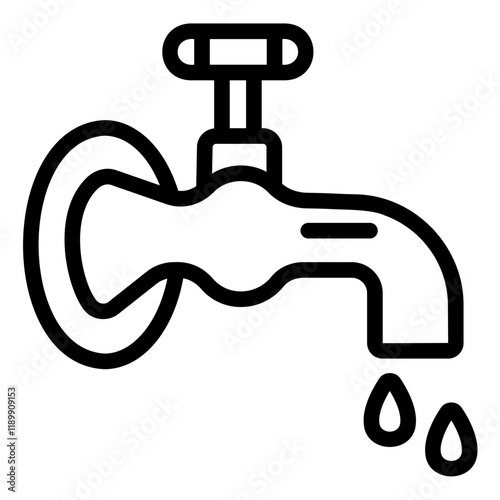 water tap Line Icon