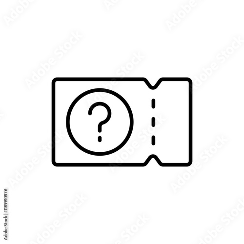 Help desk voucher outline icons, minimalist vector illustration ,simple transparent graphic element .Isolated on white background