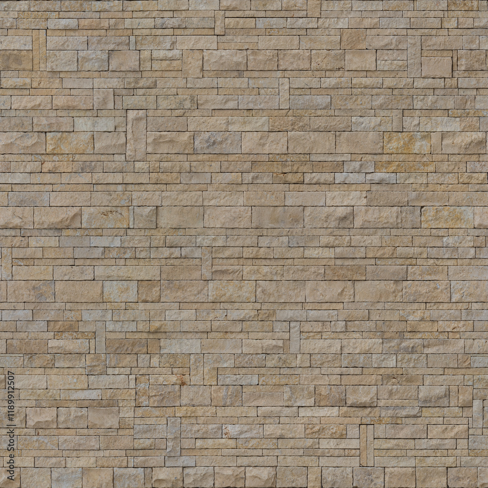 Stone texture of stacked yellow limestone wall cladding seamless pattern Stone texture of stacked yellow limestone wall cladding seamless pattern