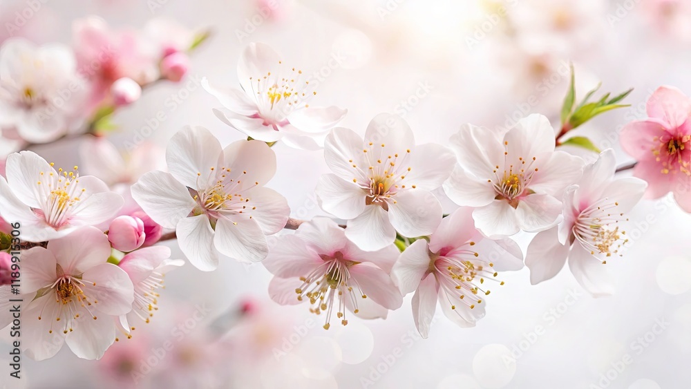 Serene Display of Delicate Pink Blossoms on Pristine White Background - Floral Elegance, Minimalist Aesthetics, Nature's Beauty, Peaceful Atmosphere, Soft Colors, Aesthetic Appeal Serene Display of Delicate Pink Blossoms on Pristine White Background - Floral Elegance, Minimalist Aesthetics, Nature's Beauty, Peaceful Atmosphere, Soft Colors, Aesthetic Appeal