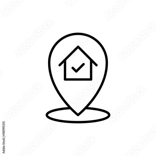 Free Download Home inspection location outline icons, minimalist vector illustration ,simple transparent graphic element .Isolated on white background - GFXLoad