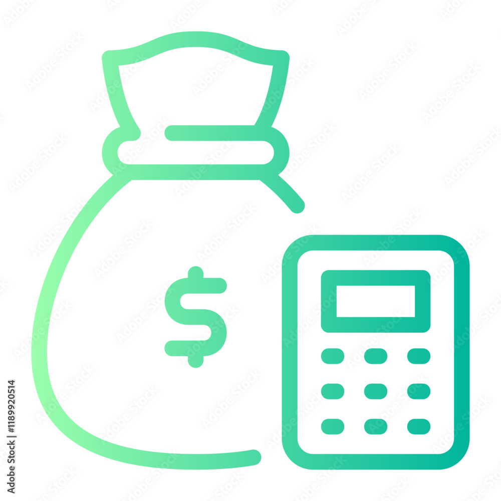 budget gradient icon budget gradient icon