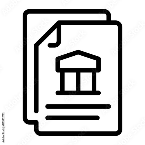 bank statement line icon
