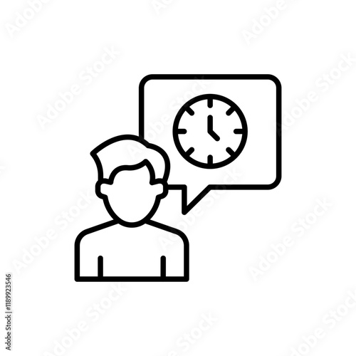 Jet lag outline icons, minimalist vector illustration ,simple transparent graphic element .Isolated on white background