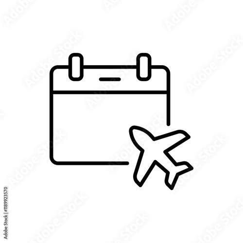 Jet lag outline icons, minimalist vector illustration ,simple transparent graphic element .Isolated on white background