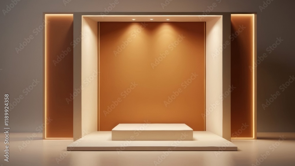 Fototapeta premium A realistic square podium