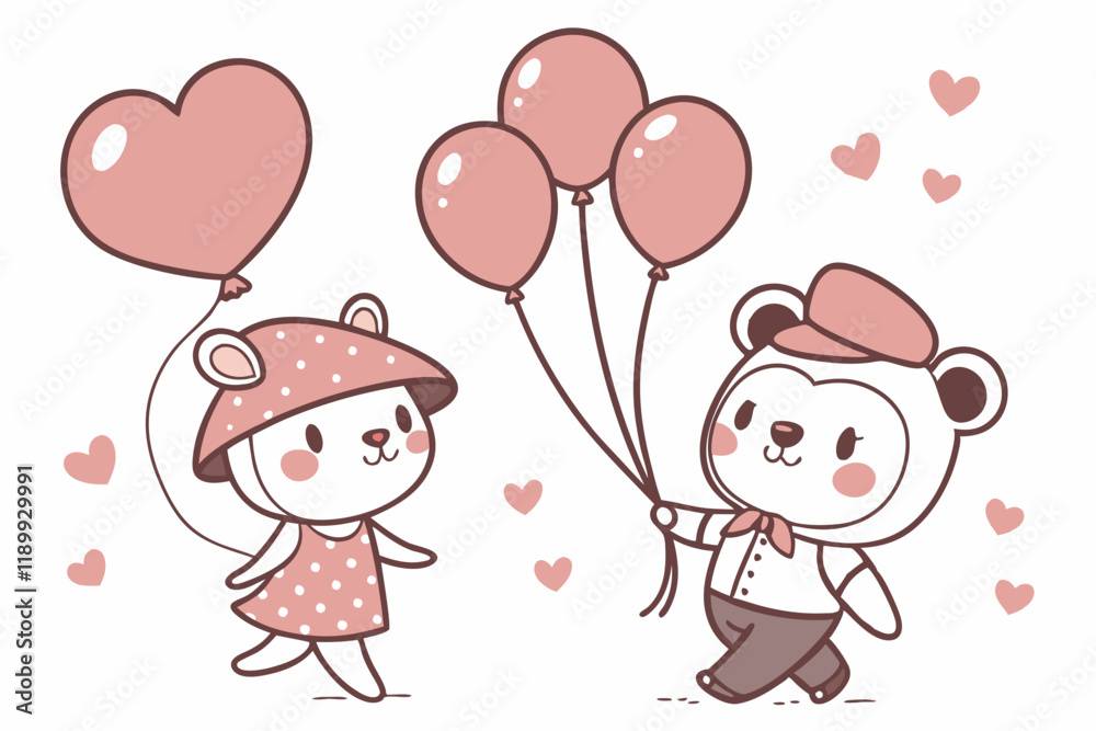 Vector cute Valentine Vector cute Valentine
