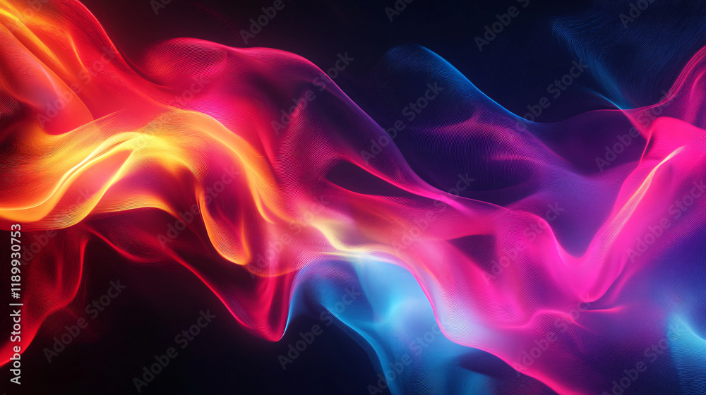 Obraz premium Abstract visuals blending neon lights and textured backgrounds.