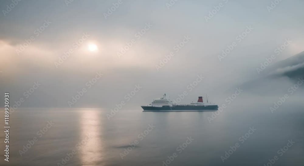 Mist-Covered Horizons: A Cruise Ship’s Scenic Adventure Mist-Covered Horizons: A Cruise Ship’s Scenic Adventure