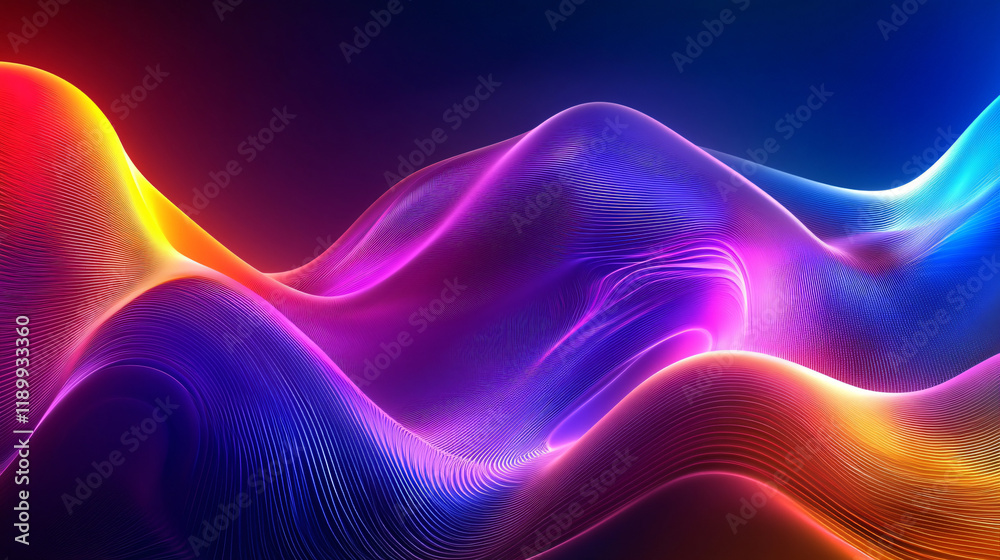 Obraz premium Abstract visuals blending neon lights and textured backgrounds.