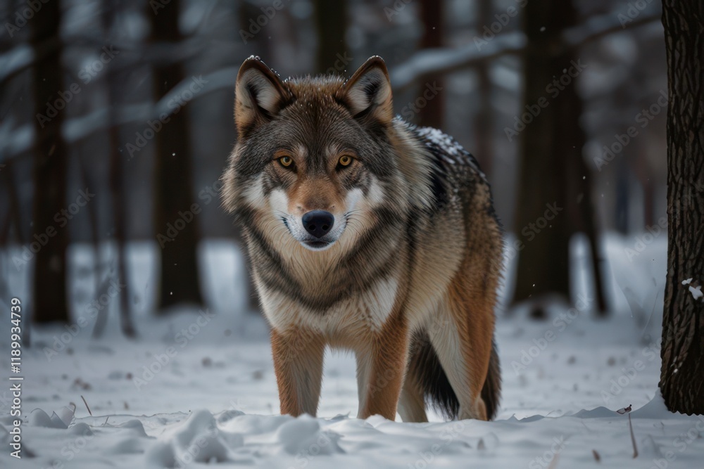 Naklejka premium Dark silhouette hunter dense forest