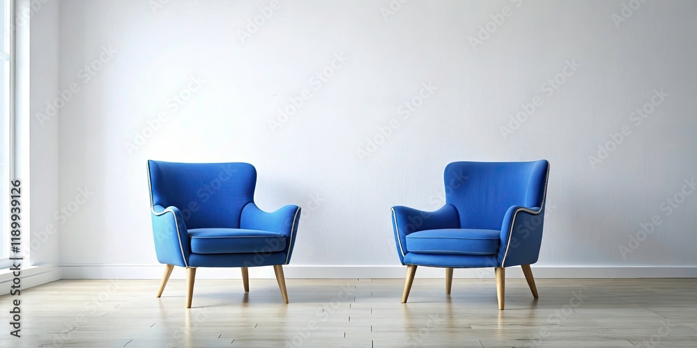 Obraz premium chair, armchair, furniture, interior two chairs in the room