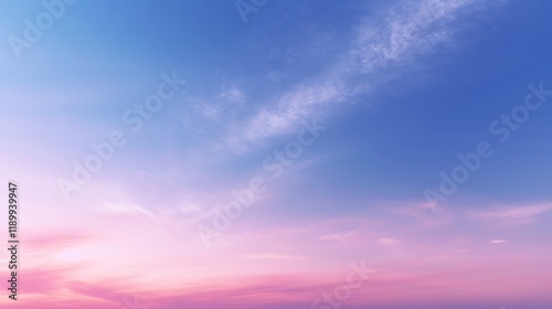 Pastel Sunset Sky With Delicate Clouds
