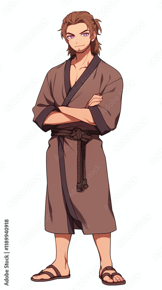 Man in Traditional Robe - Digital Illustration Man in Traditional Robe - Digital Illustration