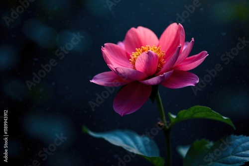 Night blooming flower in a world of darkness and shadow, still life, abstract, shadows