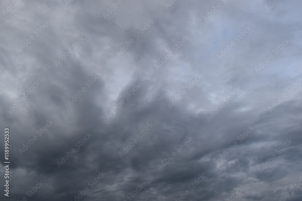 Obraz premium blue sky and white cloud background, cloudy in rainny season