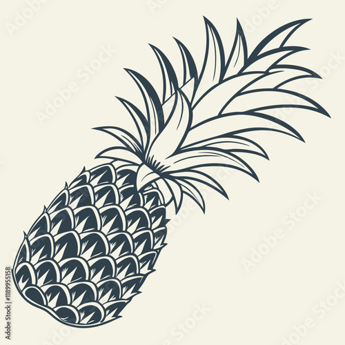 Hand-drawn-pineapple-silhouette