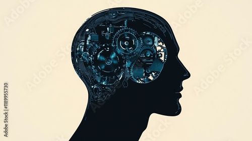 Abstract representation of a mechanical mind.
