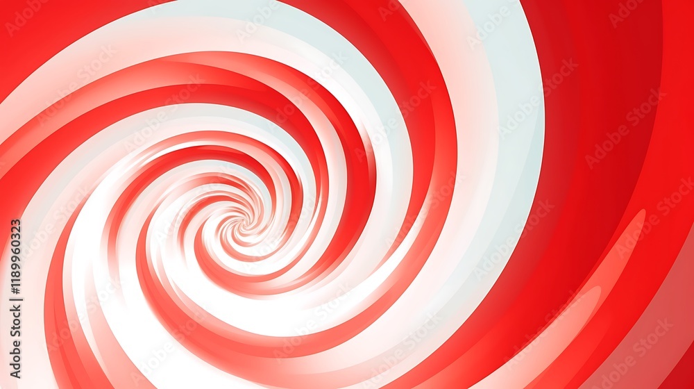 Fototapeta premium Abstract Red and White Swirling Spiral Design
