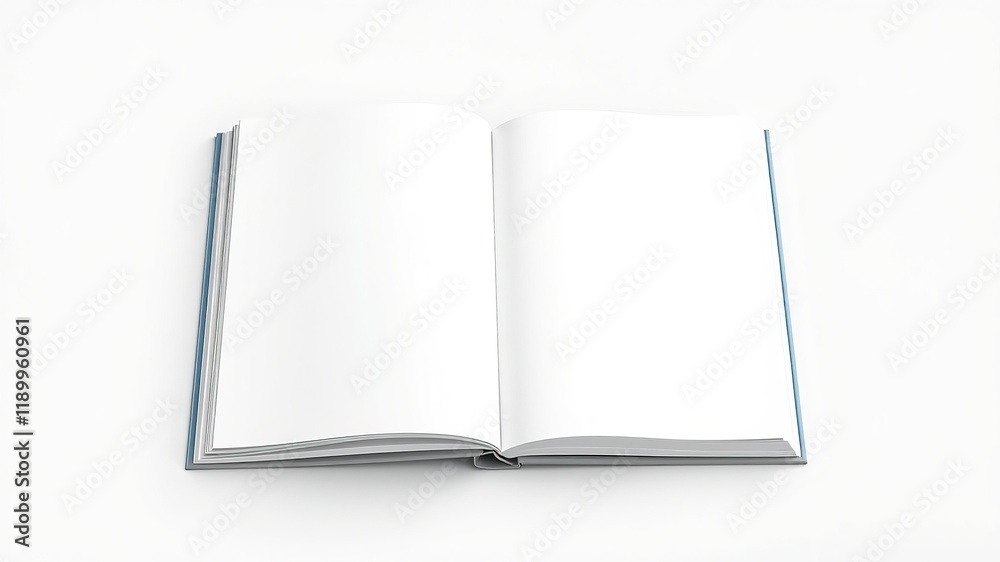 Naklejka premium Blank Book Brochure Mockup - Soft Cover Light Grey Background