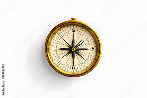 Antique Compass: Find Your Way, Explore Directions, Navigate Precisely, Golden Compass, Travel Guide