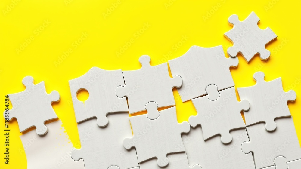Obraz premium Illuminating Yellow & Ultimate Gray Puzzle - 2021 Color Trends