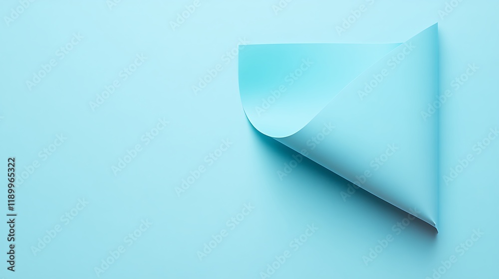 Light Blue Paper Rolled into a Cone Shape Light Blue Paper Rolled into a Cone Shape