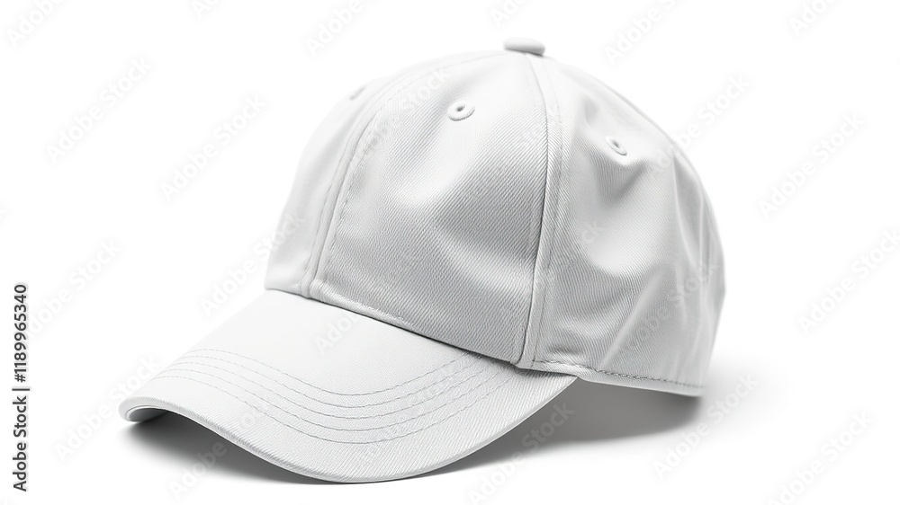 Men's Light Gray Baseball Cap - Side Top View - High Quality AI Photo Men's Light Gray Baseball Cap - Side Top View - High Quality AI Photo