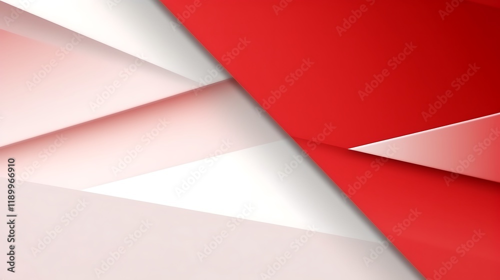 Abstract Red and White Geometric Design Abstract Red and White Geometric Design
