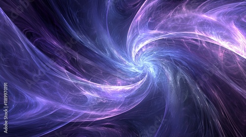 Abstract swirling purple and blue fractal artwork.