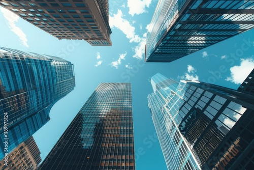 Detailed Picture of Downtown Skyscrapers During Coronavirus Pandemic photo