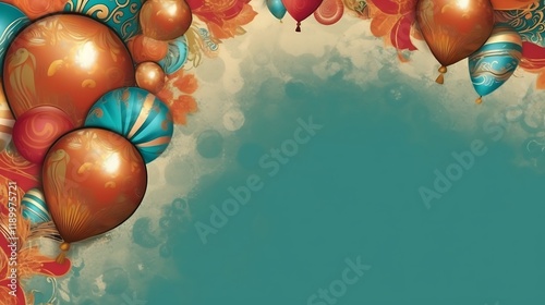Ornate Balloons Celebrate Festive Occasion