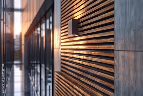 Ultra Quality Picture of Detail Shot of Modern Architecture Facade with Glass and Steel