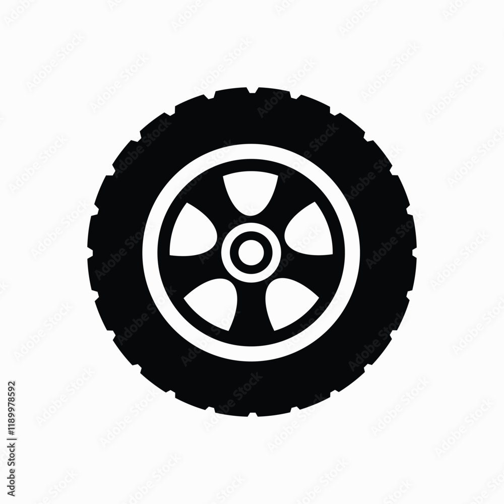 Car wheel icon, disk, circle, Round shape tube with small holes inside denoting vehicle tyre icon, isolated flat illustration Car wheel icon, disk, circle, Round shape tube with small holes inside denoting vehicle tyre icon, isolated flat illustration