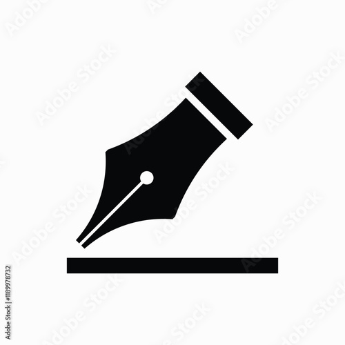 fountain pen icon vector design simple fully editable vector template