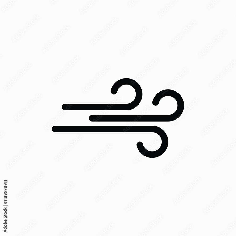 Wind icon in flat style, For your design, logo. Vector illustration Wind icon in flat style, For your design, logo. Vector illustration