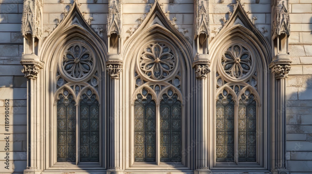 Fototapeta premium Gothic architecture church windows