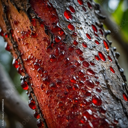Sharp Focus on Dragon Blood Tree Sap Extraction and its Rich Crimson Resin