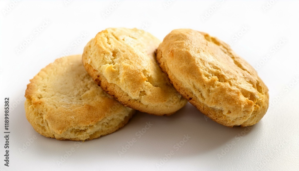 Buttery Buttermilk Biscuits on a Clean White Background Buttery Buttermilk Biscuits on a Clean White Background