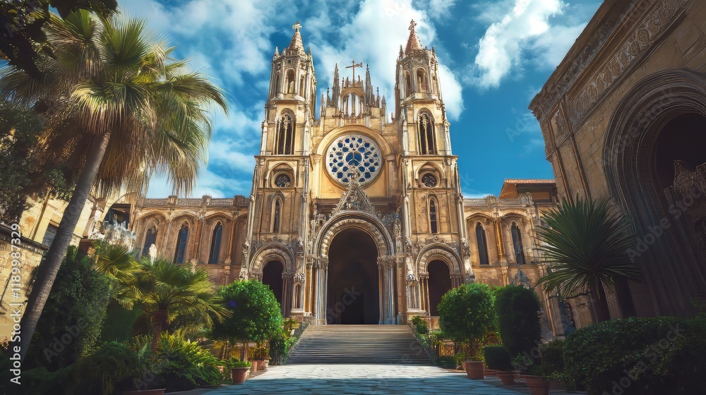 Obraz premium Grand Cathedral under a sunny sky