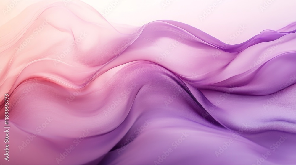 Obraz premium Soft Purple Flowing Waves Design Background for Creative Projects