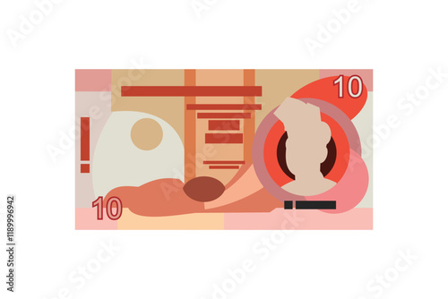 Flat Design of Malaysian ringgit, simple vector icon. Isolated Vector illustration 