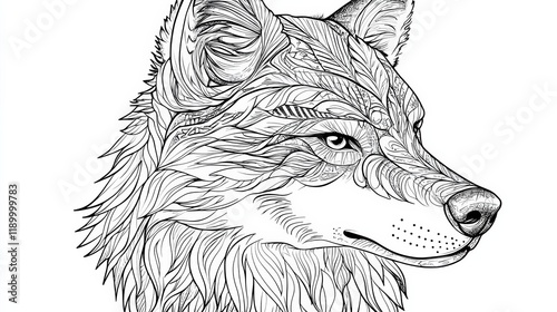 Canvas Print animal coloring page